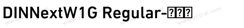DINNextW1G Regular字体转换